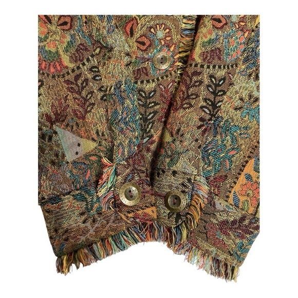 Anthropologie Acorn Open Jacket size 6• Paisley Tapestry Jacket. - Picture 5 of 13